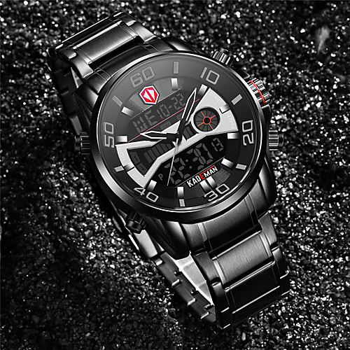 

Men's Sport Watch Digital Modern Style Stylish Stainless Steel Water Resistant / Waterproof Calendar / date / day Alarm Clock Analog - Digital Outdoor Cool - Black / Silver BlackGloden GoldenSilver