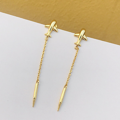 

Women's Earrings Drop Statement Luxury Trendy Fashion Cool 18K Gold Plated Earrings Jewelry Gold For Formal Prom Date Street Festival