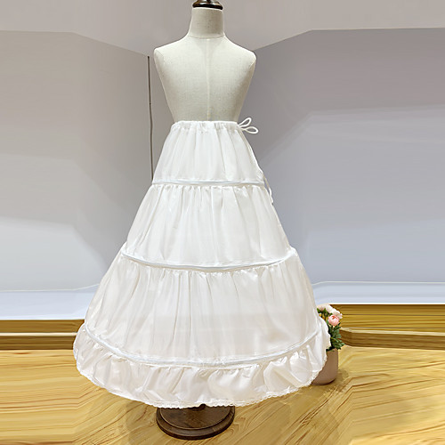 

Princess Petticoat Hoop Skirt Girls' Movie Cosplay White Petticoat Polyester