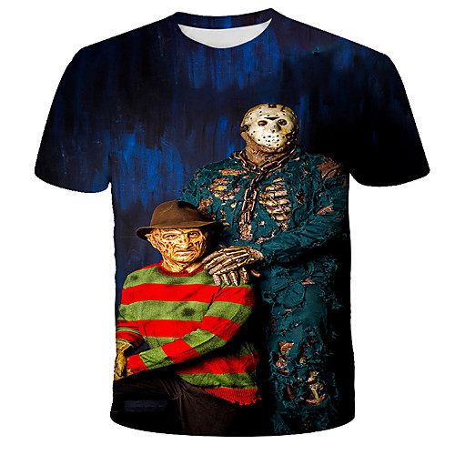 

Men's Graphic Print T-shirt Street chic Exaggerated Daily Holiday Rainbow