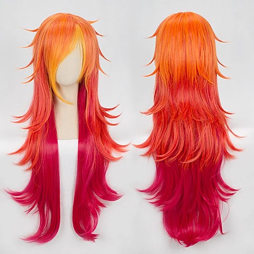 

Cosplay Wig Star Guardian Miss Fortune League of Legends Curly Cosplay Halloween With Bangs Wig Long Orange Synthetic Hair 39 inch Women's Anime Cosplay Color Gradient Mixed Color