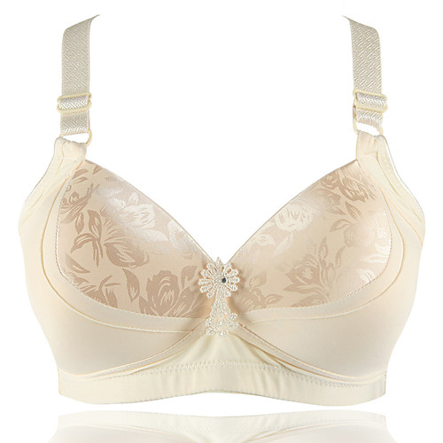

Women's Push-up Wireless Full Coverage Bra Jacquard Dusty Lavender Black Purple