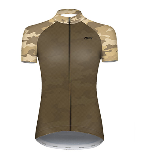 

21Grams Women's Short Sleeve Cycling Jersey Nylon Camouflage Patchwork Solid Color Camo / Camouflage Bike Jersey Top Mountain Bike MTB Road Bike Cycling Quick Dry Breathable Sports Clothing Apparel