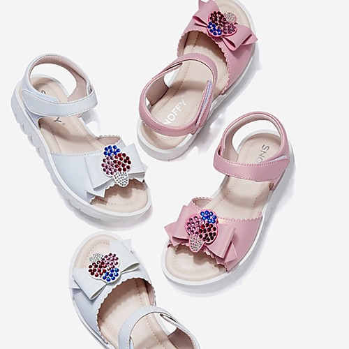 

Girls' Comfort PVC Sandals Little Kids(4-7ys) White / Pink Summer