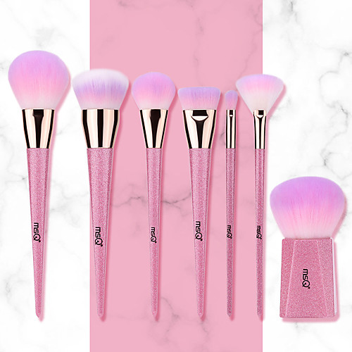 

Professional Makeup Brushes 7 PCS Professional Full Coverage Artificial Fibre Brush Plastic for Blush Brush Foundation Brush Makeup Brush Eyeshadow Brush