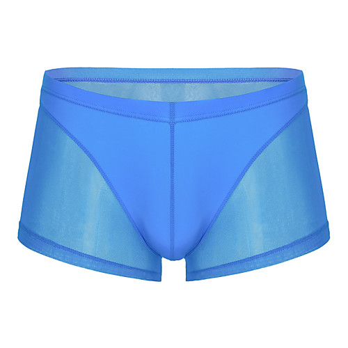 

Men's Basic Boxers Underwear / Briefs Underwear - Normal Low Waist White Black Blue S M L