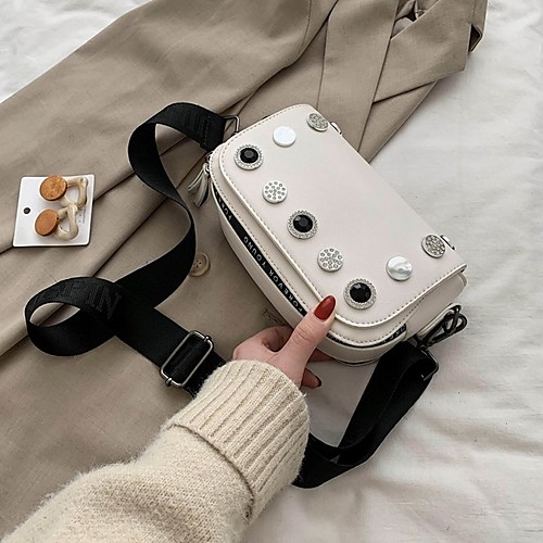 

Women's PU Crossbody Bag Solid Color White / Black