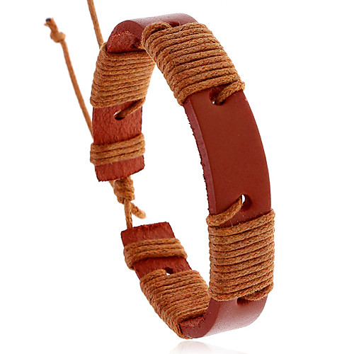 

Couple's Vintage Bracelet Loom Bracelet Braided Vintage Theme Holiday Punk Casual / Sporty Leather Bracelet Jewelry Brown For Gift Formal Date Birthday Festival