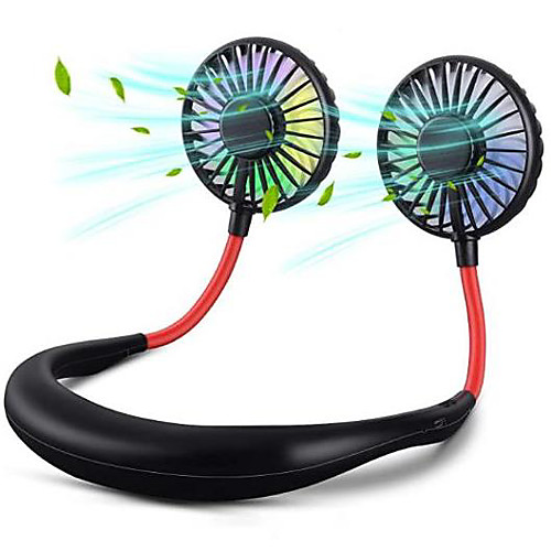 

Portable Neck Fan Lazy Neckband Fan Personal Wearable Hands Free Fan 3 Speeds and LED Lights with Aromatherapy 360 Free Rotation Lower Noise Strong Airflow Headphone Design Sport Office Home Travel