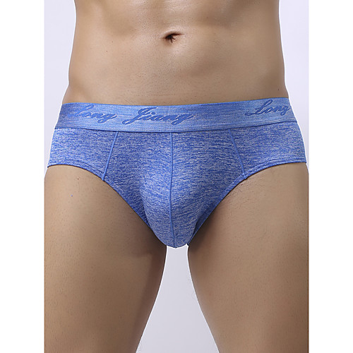 

Men's Basic Briefs Underwear - Normal Mid Waist Black Blue Purple S M L