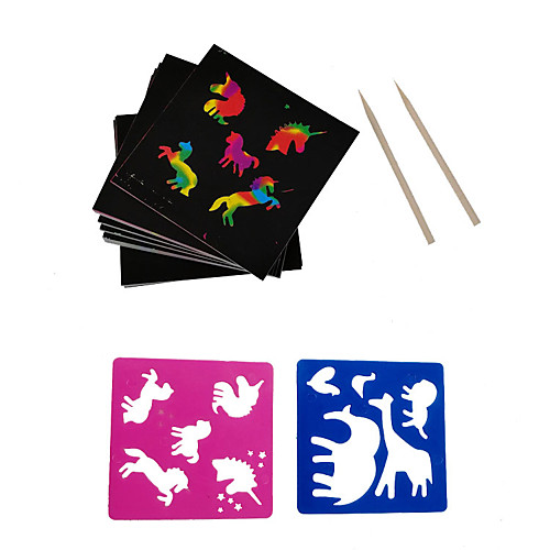 

Drawing Toy Scratch Art Set Magic Scratch Paper Mini Cartoon Flower Pure Paper Painting Creative Kid's Boys and Girls for Birthday Gifts or Party Favors