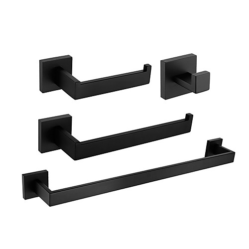 

Towel Bar / Toilet Paper Holder / Robe Hook New Design / Cool Modern Stainless Steel 4pcs - Bathroom Single Wall Mounted