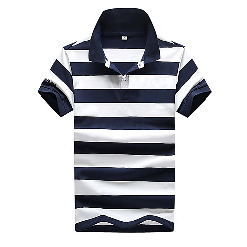 

Men's Striped Embroidered Polo Business Basic Daily Work Red / Dusty Blue / Navy Blue