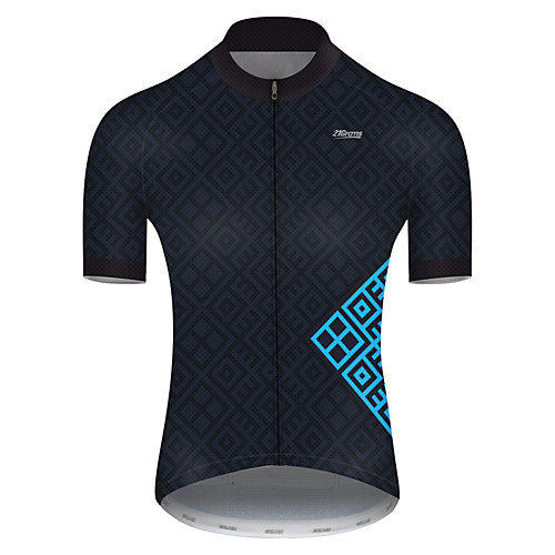 

21Grams Men's Short Sleeve Cycling Jersey Black / Blue Bike Top Mountain Bike MTB Road Bike Cycling Breathable Sports Clothing Apparel / Micro-elastic