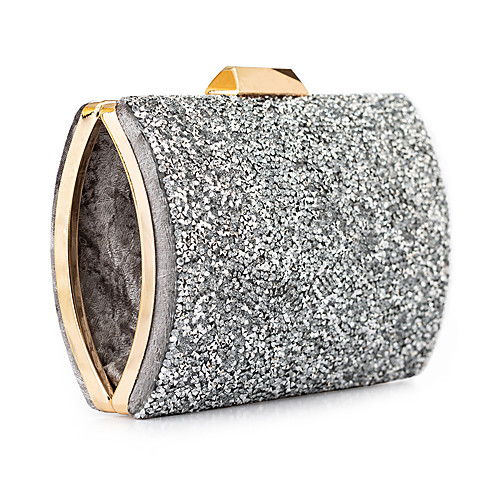 

Women's Bags Polyester Evening Bag Sequin Chain Solid Color Party Wedding Event / Party Evening Bag Wedding Bags Handbags Black Gold Silver