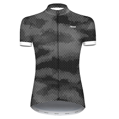 

21Grams Women's Short Sleeve Cycling Jersey Nylon Polyester Camouflage Polka Dot Camo / Camouflage Bike Jersey Top Mountain Bike MTB Road Bike Cycling Breathable Quick Dry Ultraviolet Resistant Sports