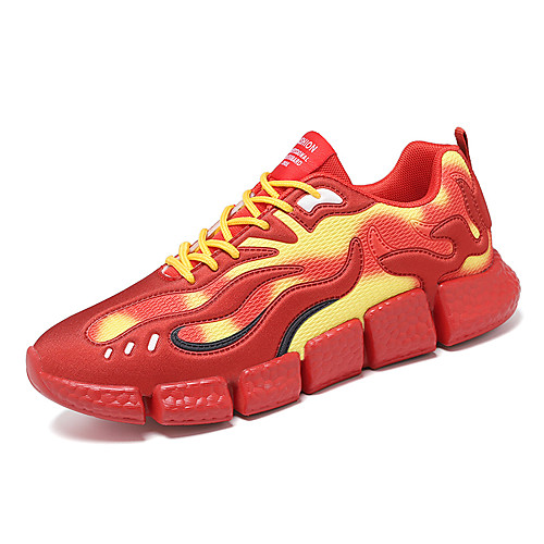 

Men's Summer / Fall Sporty / Casual Daily Outdoor Trainers / Athletic Shoes Running Shoes / Walking Shoes Tissage Volant Breathable Non-slipping Wear Proof Black / Red / Light Green