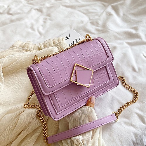 

Women's PU Crossbody Bag Solid Color White / Black / Purple