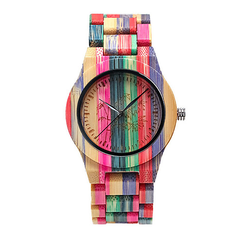 

Unisex Digital Watch Japanese Quartz Stylish Wood Adorable Analog Fashion Colorful - Blushing Pink Orange Green