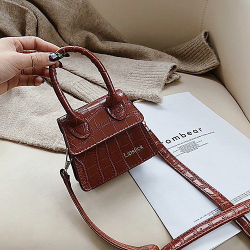 

Women's Zipper PU Crossbody Bag Letter Black / Red / Yellow