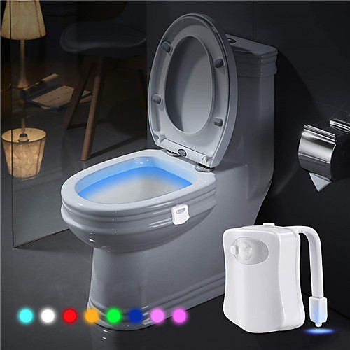 

Toilet Light LED Lighting Night Light Motion Sensor 8 colors Batteries Powered Battery Adults for Birthday Gifts and Party Favors 1 pcs Daily