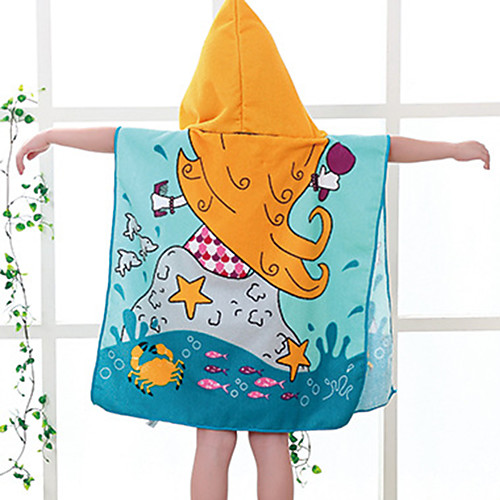 

Toddler Hooded Beach Bath Towel Cartoon Soft Swim Pool Coverup Poncho Cape For Boys Kids Children 1-12 Years Old Robe Color Random