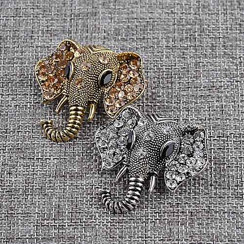 

Brooches Elephant Animals Brooch Jewelry Gold Silver For Daily Wear