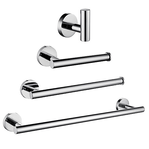 

Bathroom Accessory Set / Towel Bar / Toilet Paper Holder New Design / Creative / Multifunction Contemporary / Modern Stainless Steel / Low-carbon Steel / Metal 4pcs - Bathroom Wall Mounted