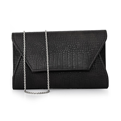 

Women's Chain Polyester / PU Evening Bag 2020 Solid Color Black