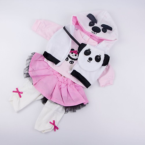 

Reborn Baby Dolls Clothes Reborn Doll Accesories Cotton Fabric for 20-22 Inch Reborn Doll Not Include Reborn Doll Panda Soft Pure Handmade Girls' 4 pcs