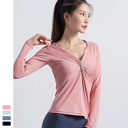 

Women's Hoodie Sweatshirt Yoga Top Fashion Black Pink Blue Cyan Yoga Running Fitness Hoodie Top Long Sleeve Sport Activewear Breathable Quick Dry Comfortable Stretchy
