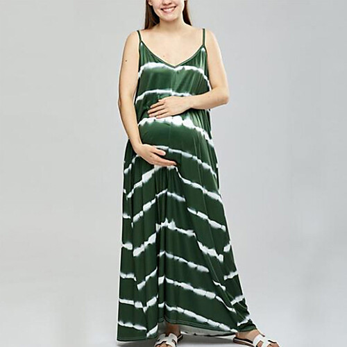 

Women's Strap Dress Maxi long Dress - Sleeveless Tie Dye Summer Sexy Daily 2020 Green S M L XL XXL