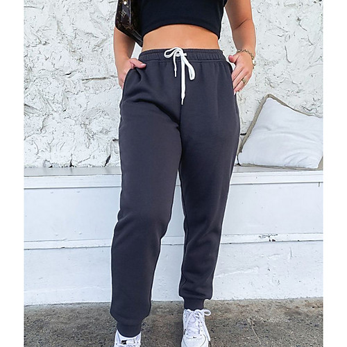 

Women's Basic Chinos Pants - Solid Colored Wine Black Army Green S / M / L