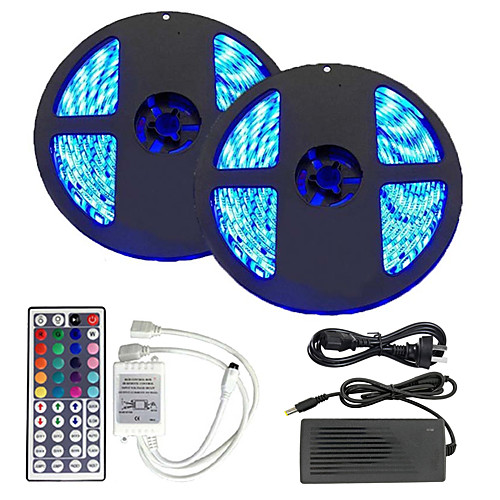

10m Light Sets LED Light Strips Flexible Tiktok Lights 300 LEDs 5050 SMD 10mm Remote Control RC Cuttable Dimmable 12 V Linkable Self-adhesive Color-Changing IP44