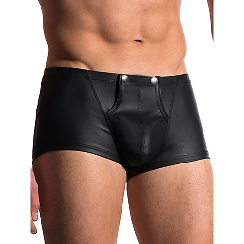 

Men's 1 Piece Basic Boxers Underwear - Normal Low Waist Black M L XL