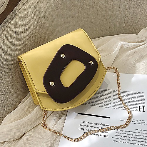 

Women's Zipper PU Crossbody Bag Color Block White / Black / Yellow