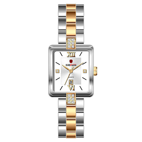

Women's Quartz Watches Casual Fashion Stainless Steel Quartz Rose Gold WhiteGolden Black Water Resistant / Waterproof Calendar / date / day Analog