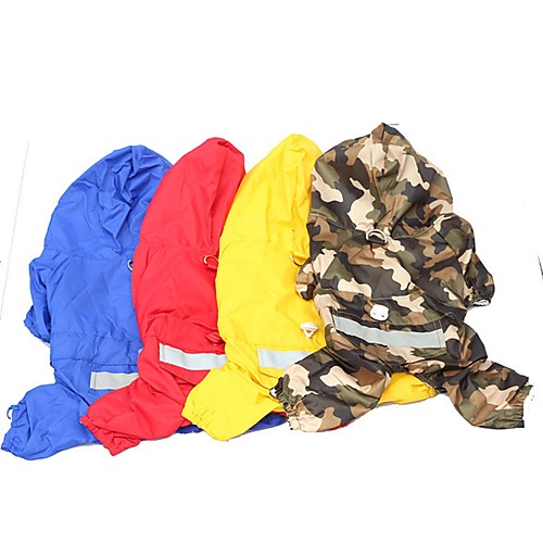 

Dog Rain Coat Dog Clothes Light Yellow Camouflage Color Yellow Costume Nylon Letter & Number S M L XL