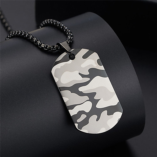 

Pendant Necklace Simple Trendy Fashion Hip Hop Titanium Steel Gray 60 cm Necklace Jewelry 1pc For Anniversary Street Festival