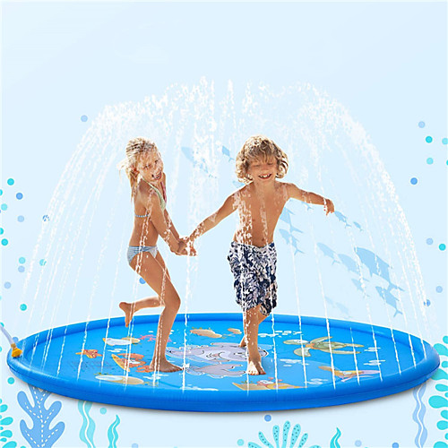 

Splash Pad 68Kids Sprinkler Pad for 1 2 3 4 5 Year Old Toddler Children Boys Girls Inflatable Shark Water Toys Fun for Outdoor Upgraded Sprinkle and Splash Play Mat with Wading Pool