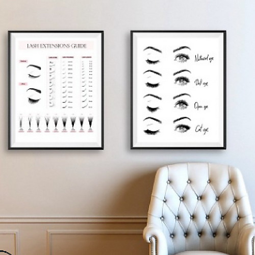 

Lash Extensions Technician Guide Posters and Prints Makeup Wall Art Picture Decor Eyelash Business Form Art Canvas Painting