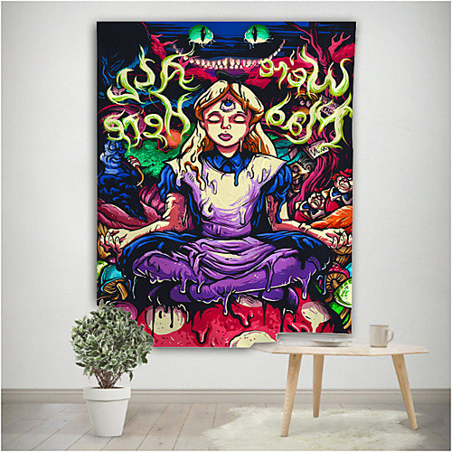 

In thinking about the girl or decorative tapestries or background cloth polyester fiber material