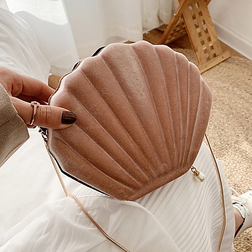

Women's Velvet Crossbody Bag Solid Color White / Black / Blushing Pink