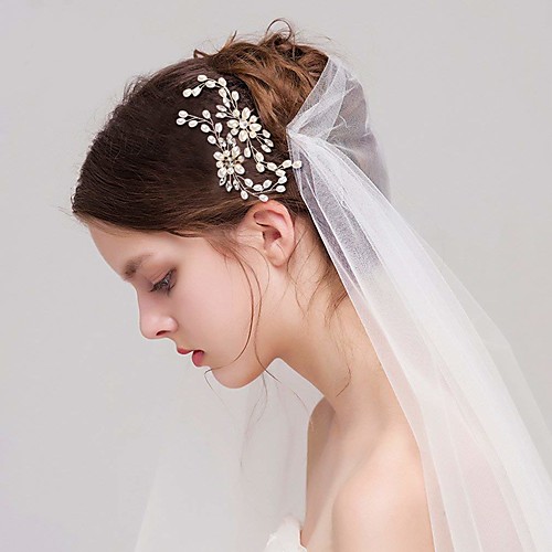 

Alloy Hair Stick with Pearls 1 pc Wedding / Special Occasion Headpiece