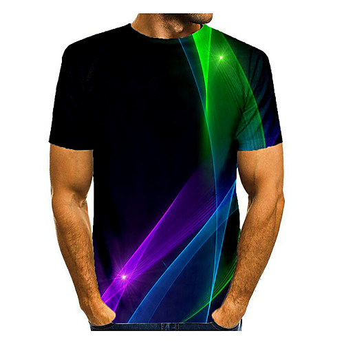 

Men's Galaxy Graphic Space Print T-shirt Basic Daily Rainbow