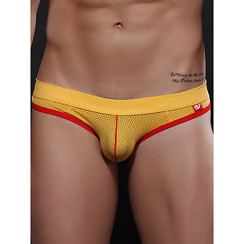 

Men's Basic G-string Underwear - Normal Low Waist Yellow Gray S M L