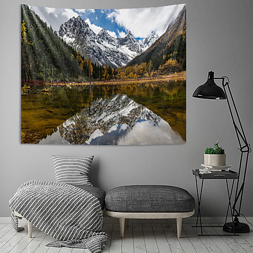 

Home Living Tapestry Wall Hanging Tapestries Wall Blanket Wall Art Wall Decor Forest Tree Blue Sky Cloudy Tapestry Wall Decor