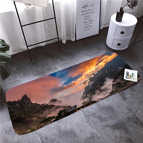 

1pc Modern Bath Mats / Bath Rugs Coral Velve Geometric / Abstract 5mm Bathroom New Design