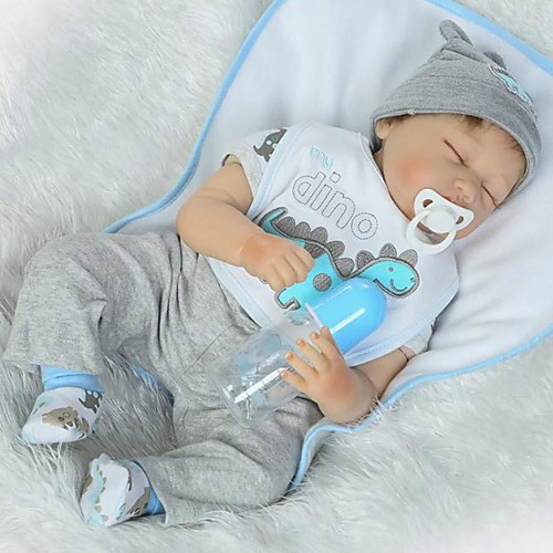 

Reborn Baby Dolls Clothes Reborn Doll Accesories Cotton Fabric for 22-24 Inch Reborn Doll Not Include Reborn Doll Dinosaur Soft Pure Handmade Boys' 6 pcs