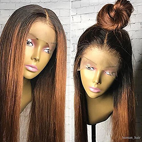 

Remy Human Hair Full Lace Lace Front Wig Free Part style Brazilian Hair kinky Straight Blonde Wig 150% Density Odor Free Soft Elastic Hot Sale Comfortable Women's Long Human Hair Lace Wig Factory OEM